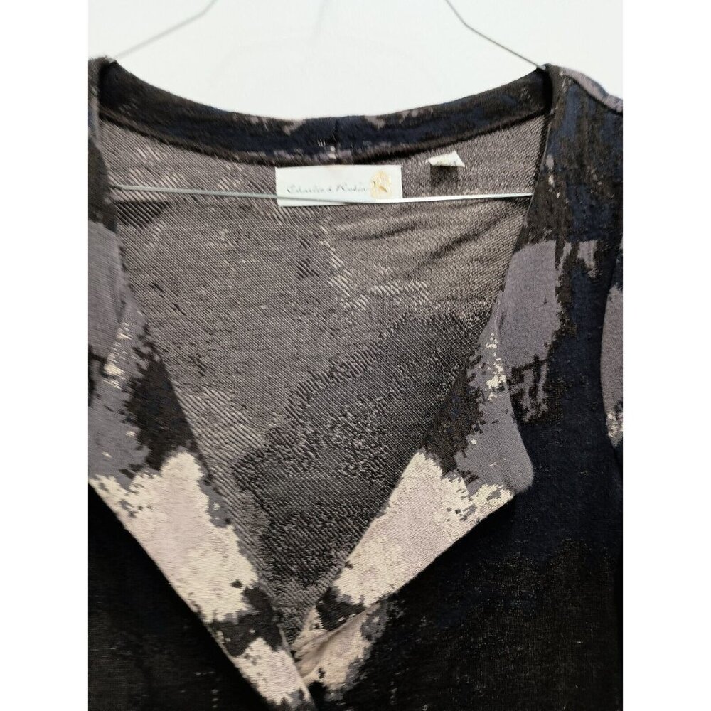 Anthropologie Charlie & Robin Wool Cardigan Medium Brown Tan Tie Dye Whimsygoth - Picture 3 of 11